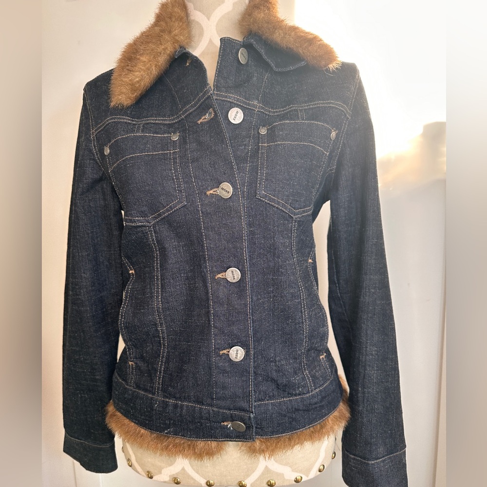 Amazing 70s Y2K vintage penny lane denim jacket with detachable trim